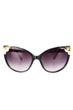 Cat Eye Metal Detail Edges Sunglasses