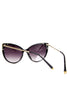 Cat Eye Metal Detail Edges Sunglasses