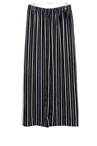 Black & White Pleat Wide Leg Culotte Trouser