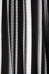 Black And White Geometric Stripe Linen Look Culotte Trouser
