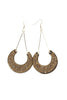 Crescent Half Moon Shape Diamante Earrings