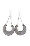 Crescent Half Moon Shape Diamante Earrings