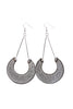 Crescent Half Moon Shape Diamante Earrings