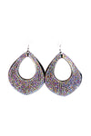 Oval Pear Drop Diamante Earrings