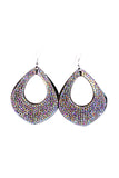 Oval Pear Drop Diamante Earrings