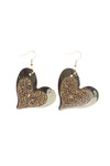 Heart Diamante Dangling Earrings