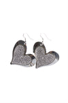 Heart Diamante Dangling Earrings