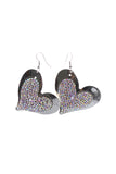 Heart Diamante Dangling Earrings