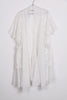 Oversized Floral Print Lace Sheer Jacket in white