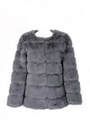 Soft Faux Fur Panel Coat