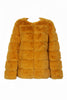 Soft Faux Fur Panel Coat