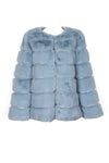 Soft Faux Fur Panel Coat