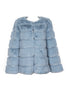 Soft Faux Fur Panel Coat