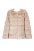 Soft Faux Fur Panel Coat