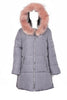 Long Quilted Faux Fur Hooded Coat