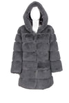 Soft Faux Fur Hooded Coat