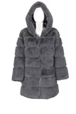 Soft Faux Fur Hooded Coat