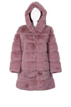 Soft Faux Fur Hooded Coat