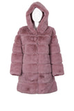 Soft Faux Fur Hooded Coat