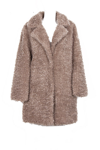 Faux Fur Soft Teddy Bear Coat Urban Mist UK