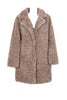 Faux Fur Soft Teddy Bear Coat in light mocha