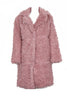 Soft Sheep Faux Fur Coat with PU Detail
