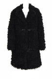 Soft Sheep Faux Fur Coat with PU Detail