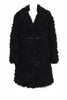 Soft Sheep Faux Fur Coat with PU Detail