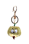 Cartoon Pumpkin Diamante Bag Charm Keyring