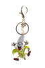 Cartoon Banana Diamante Bag Charm Keyring