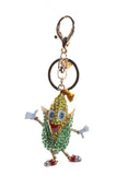 Cartoon Sweetcorn Diamante Bag Charm Keyring