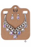 Teardrop Diamante 2-Piece Necklace and Earrings Set