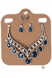 Teardrop Diamante 2-Piece Necklace and Earrings Set