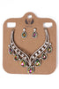 Teardrop Diamante 2-Piece Necklace and Earrings Set