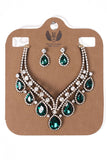 Teardrop Diamante 2-Piece Necklace and Earrings Set