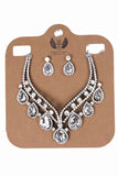 Teardrop Diamante 2-Piece Necklace and Earrings Set