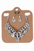 Teardrop Diamante 2-Piece Necklace and Earrings Set