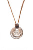 Lagenlook Multiple Hoops Braided Long Necklace