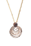 Lagenlook Multiple Hoops Braided Long Necklace