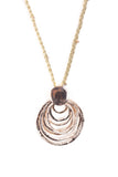 Lagenlook Multiple Hoops Braided Long Necklace