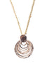 Lagenlook Multiple Hoops Braided Long Necklace