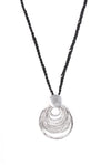 Lagenlook Multiple Hoops Braided Long Necklace