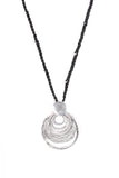 Lagenlook Multiple Hoops Braided Long Necklace