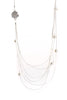 Multiple Layered Pearl Diamante Long Necklace
