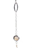 Multiple Layered Gem Stone Charm Chain Long Necklace in Silver