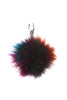 Large Fur Pom Pom Keyring With Leather Strap