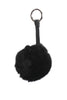 Fur Pom Pom Bag Charm Keyring in black