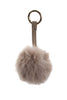 Fur Pom Pom Bag Charm Keyring in mocha