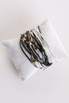 Multi Strap Diamante Beads Wrap Magnetic Choker / Bracelet