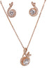 Spiral Cubic Zirconia Necklace & Earring Sets